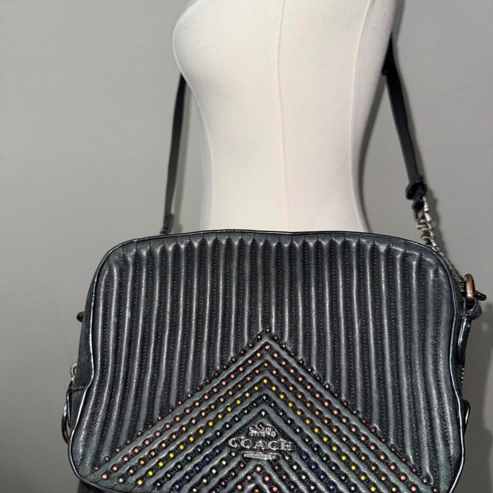 Coach Black Quilted Camera Bag Ec 50 - Picture 2 of 5